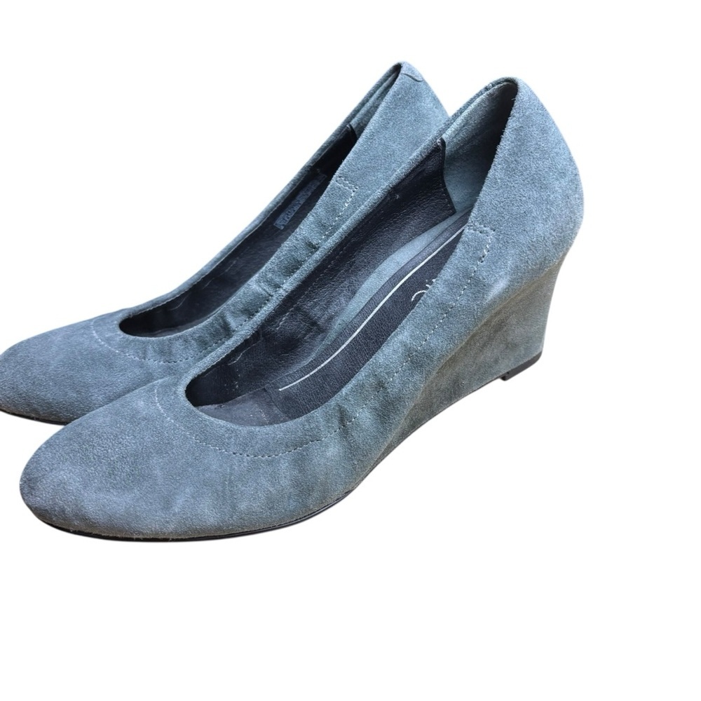Vionic Camden Wedge Gray Suede Heel Pumps â Womenâs Sz 6.5
